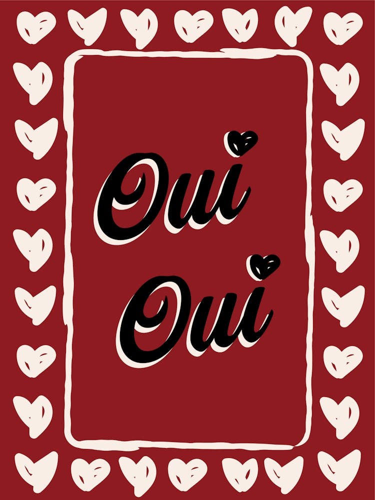 Oui Oui Red Print