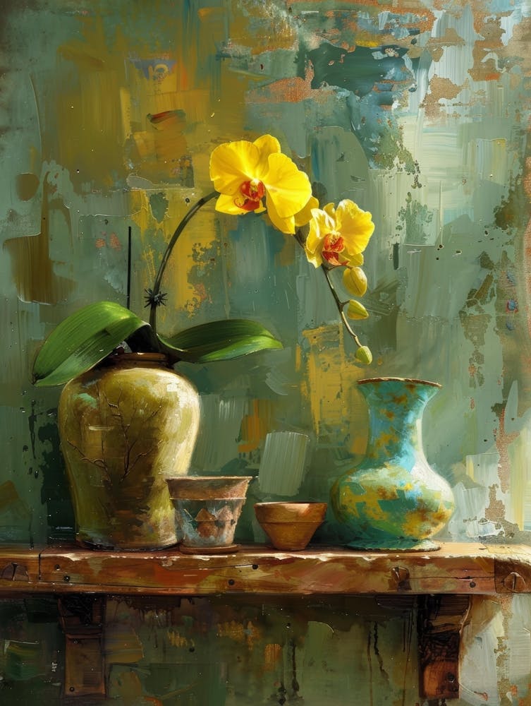 Orchids On A Shelf 1