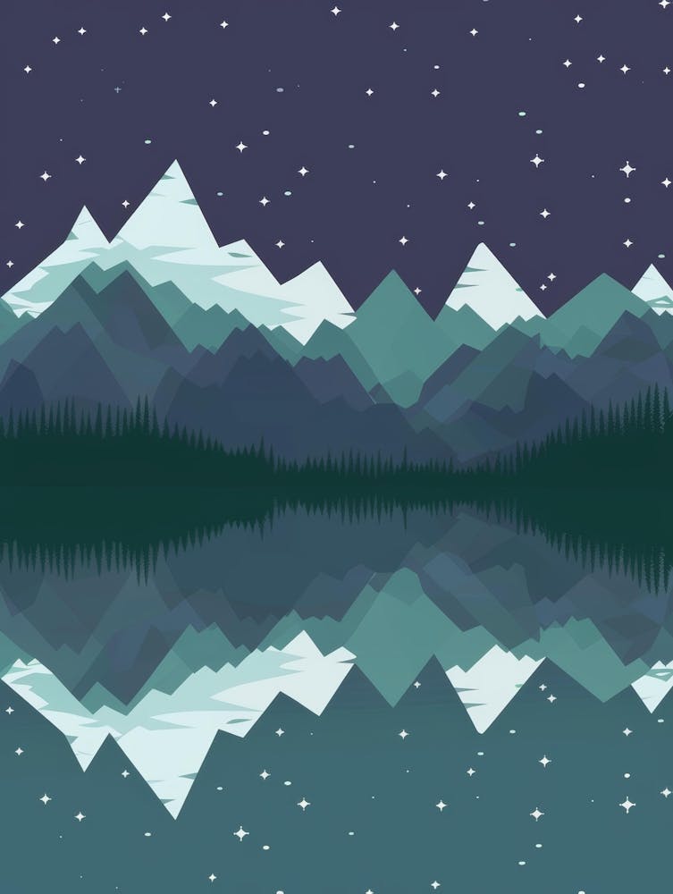 Mountains Reflected In A Lake 1