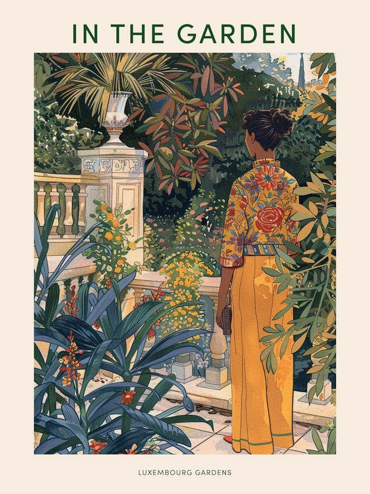 In The Garden Poster Luxembourg Gardens France 3