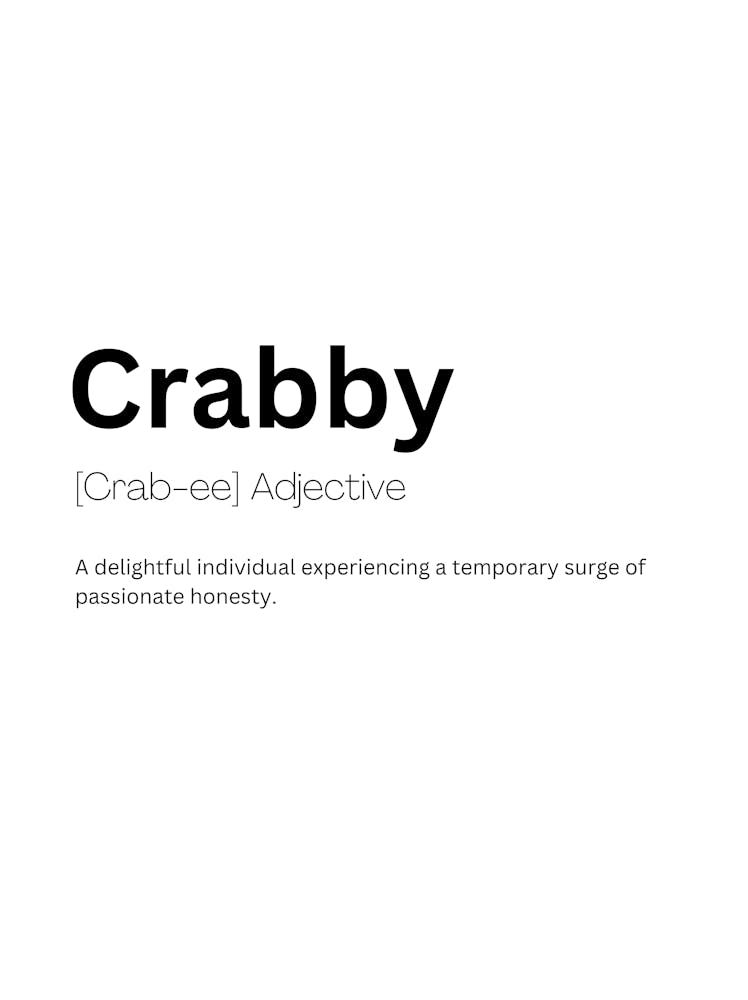 Crabby Definition Meaning
