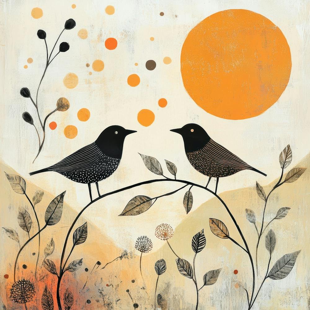 Birds At Sunset