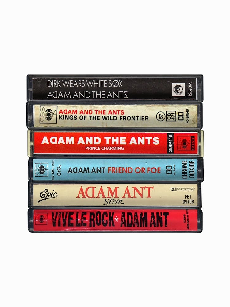 Adam Ant - Music Poster - Albums on Cassette Print