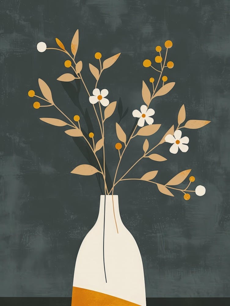 Flowers In A Vase Canvas Print