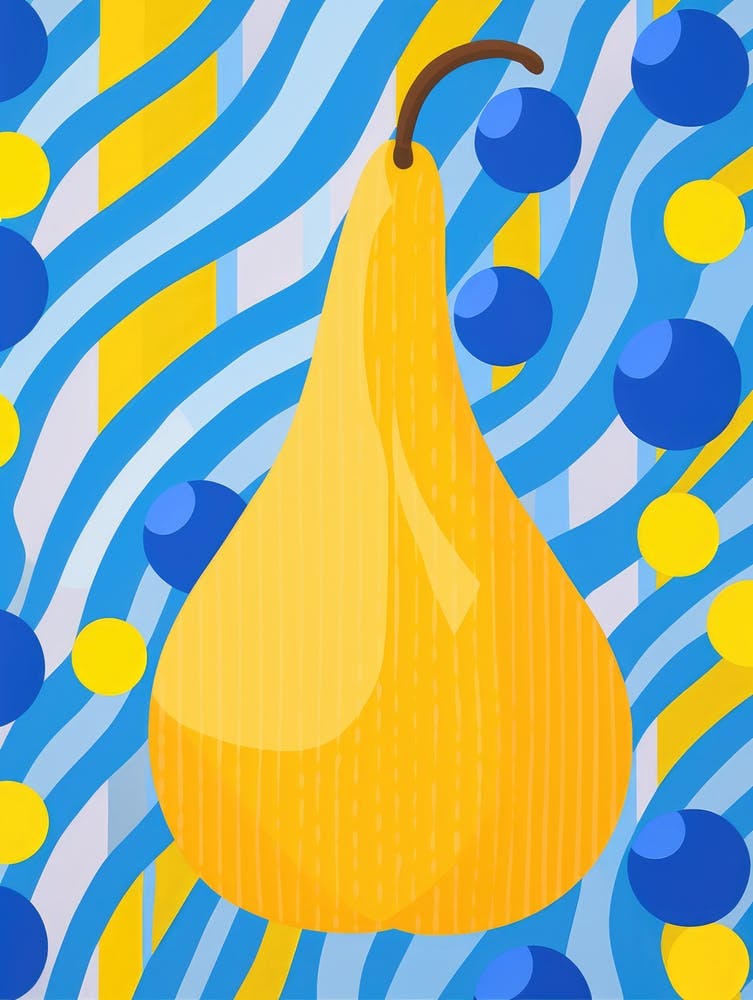 Pear and Dots Pop Art 1