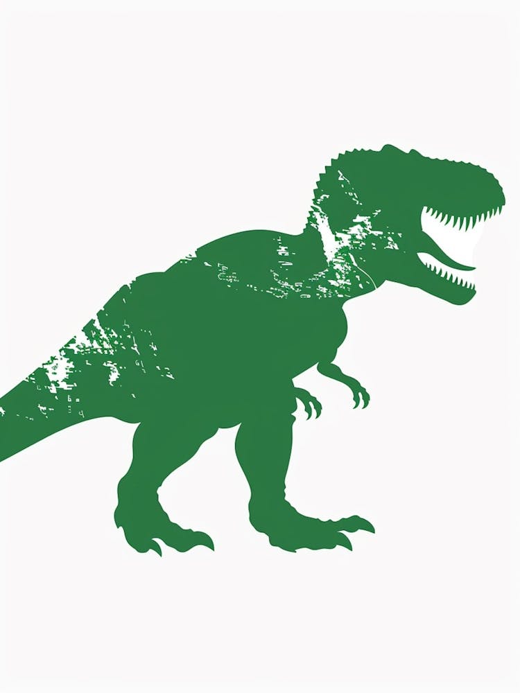 Green Dinosaur Silhouette 10