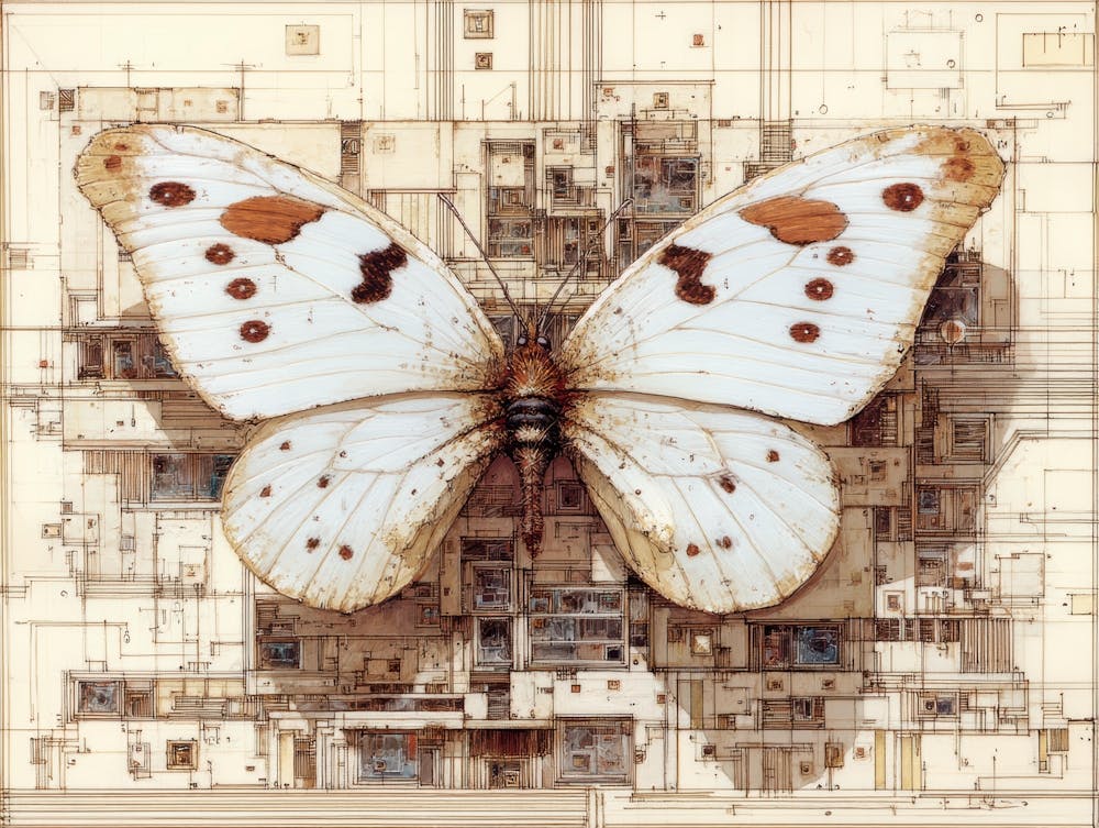 Butterfly On A Building