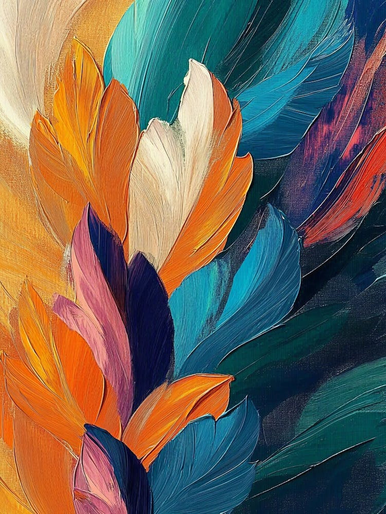 Abstract Colourful Bright Picture Painting