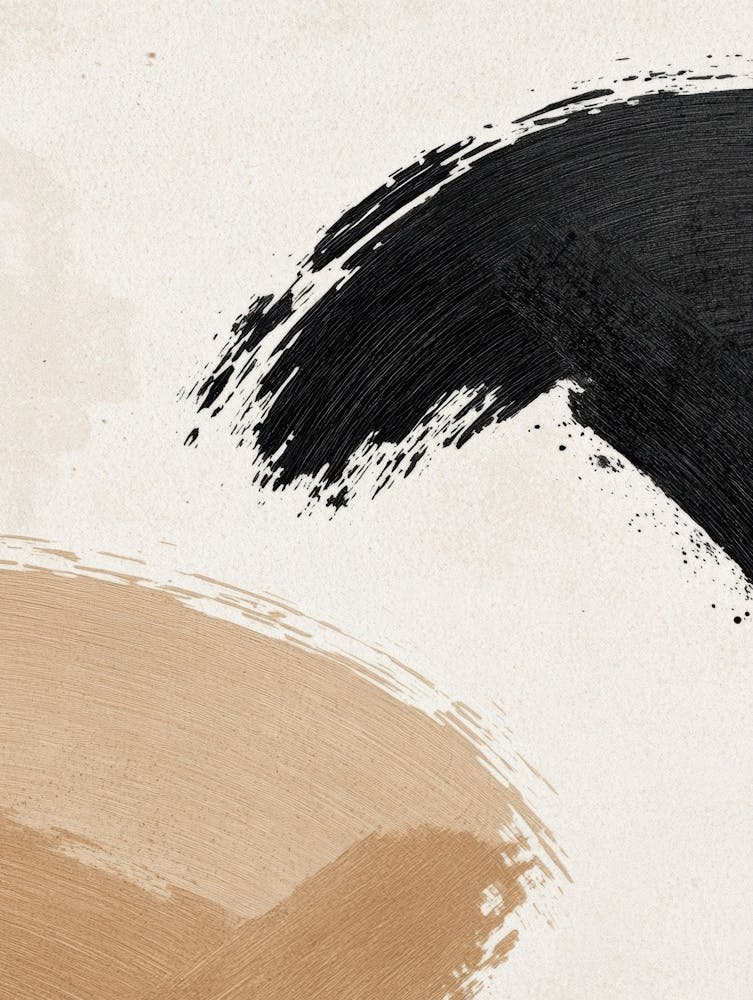 Black And Brown Brush Strokes