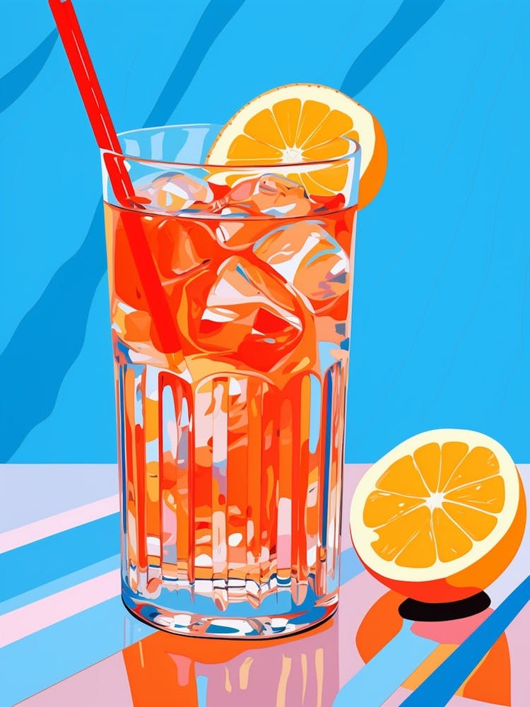 Cocktail With Orange Slice Colour Pop 3