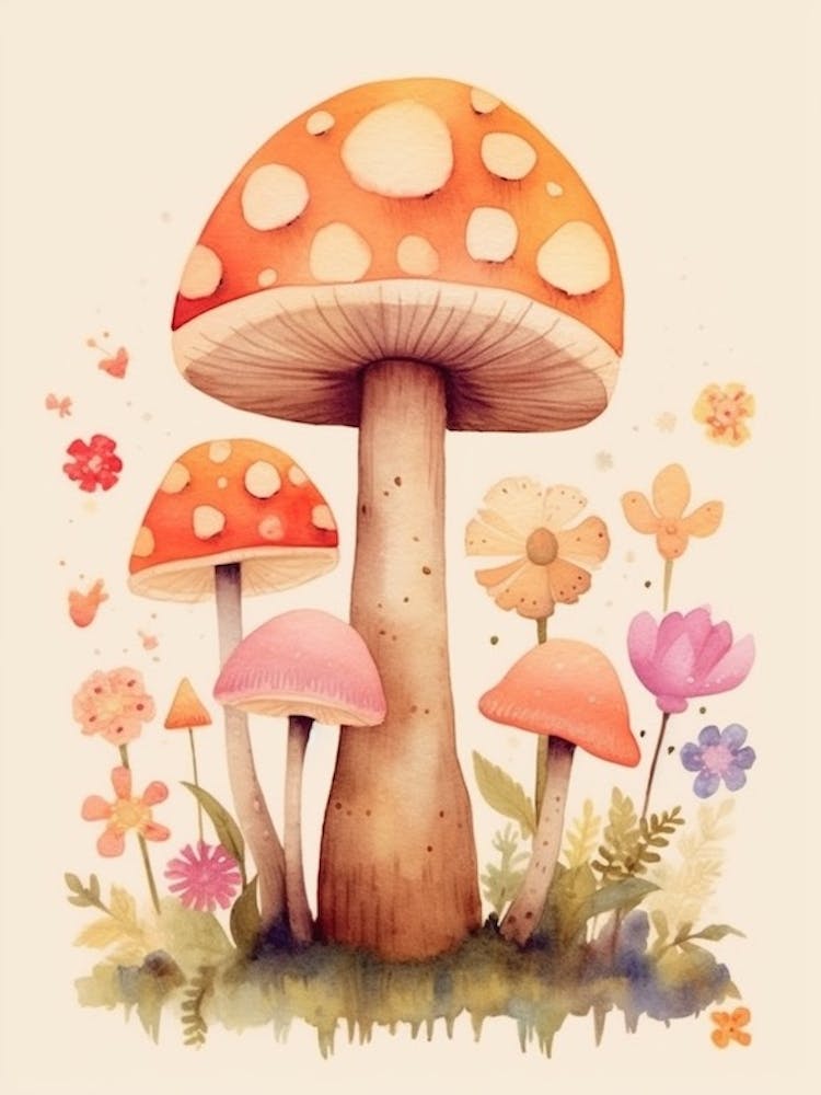 Mushroom Storybook Illustration 1