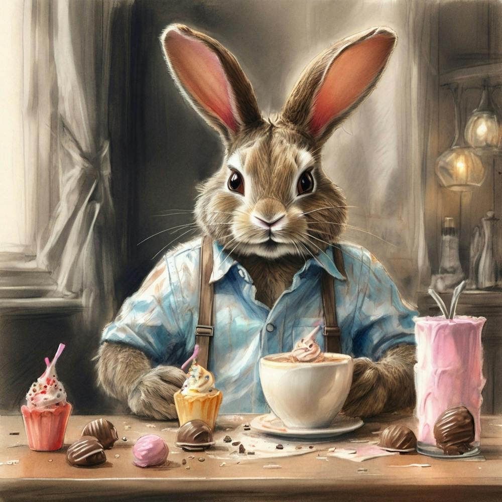 Bunny At The Table