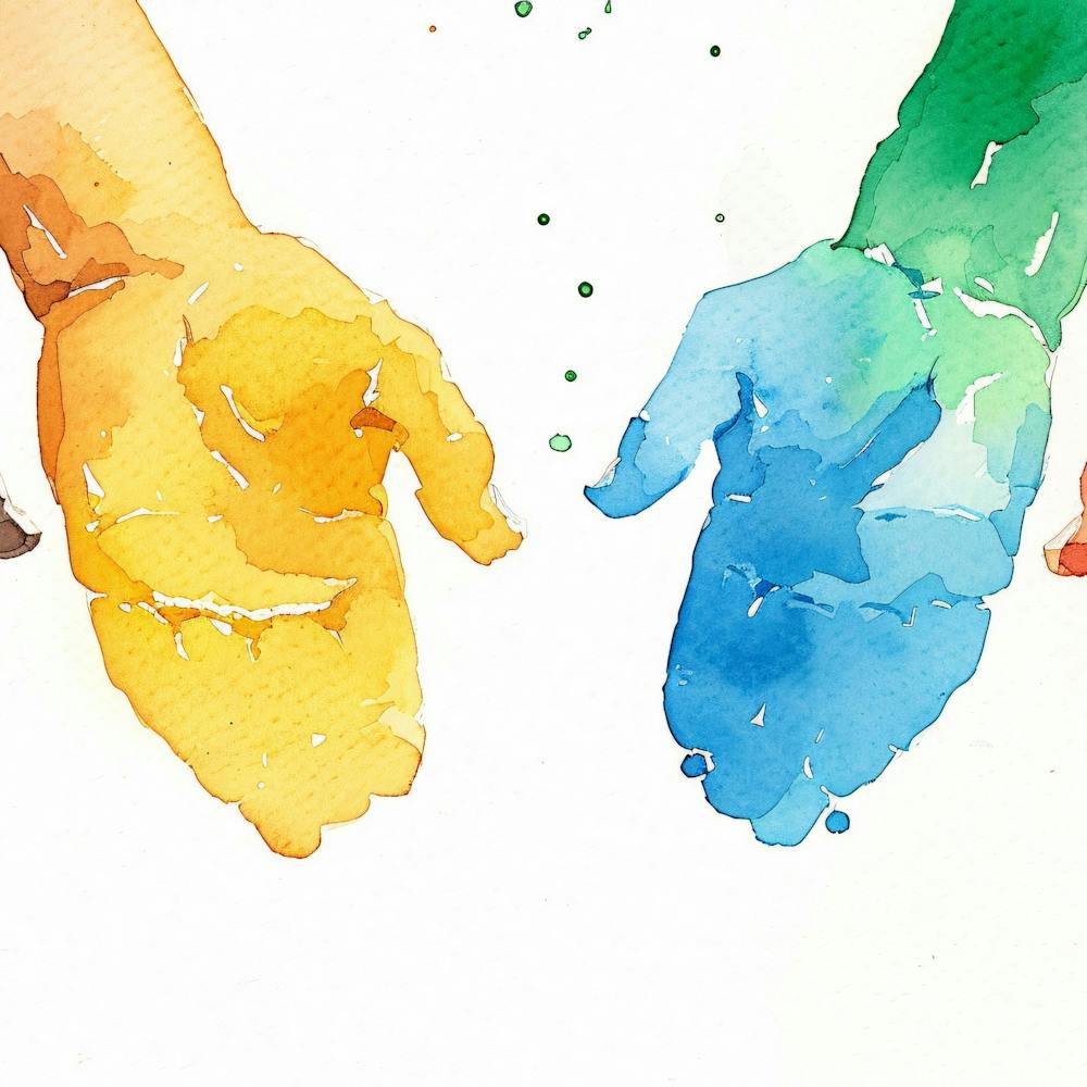 Aquarelle de Mains