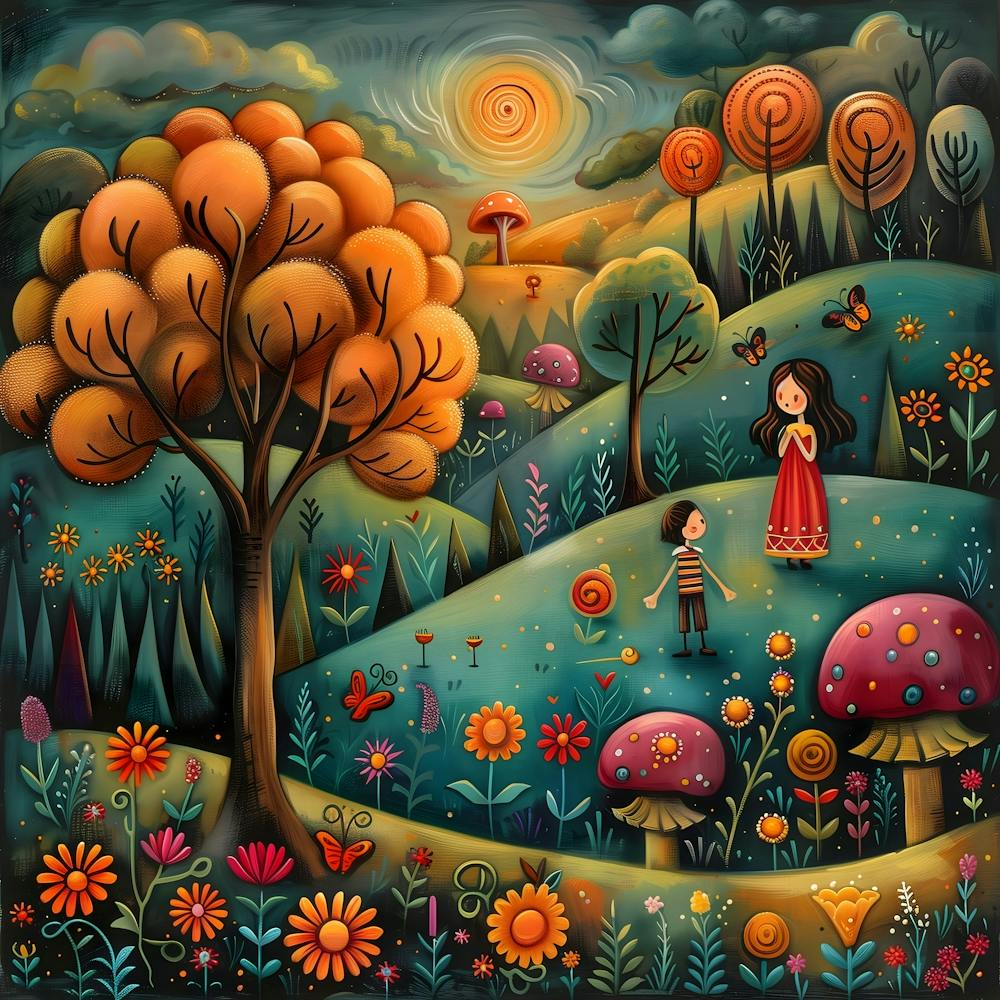 Fairy Tale , Naive, Whimsical, Folk