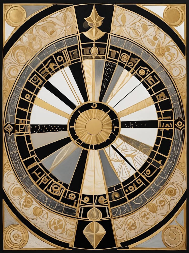 Black And Gold Wheel Of Fortune no4