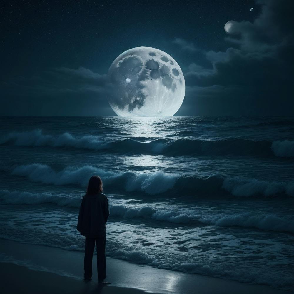 Moonlight On The Beach