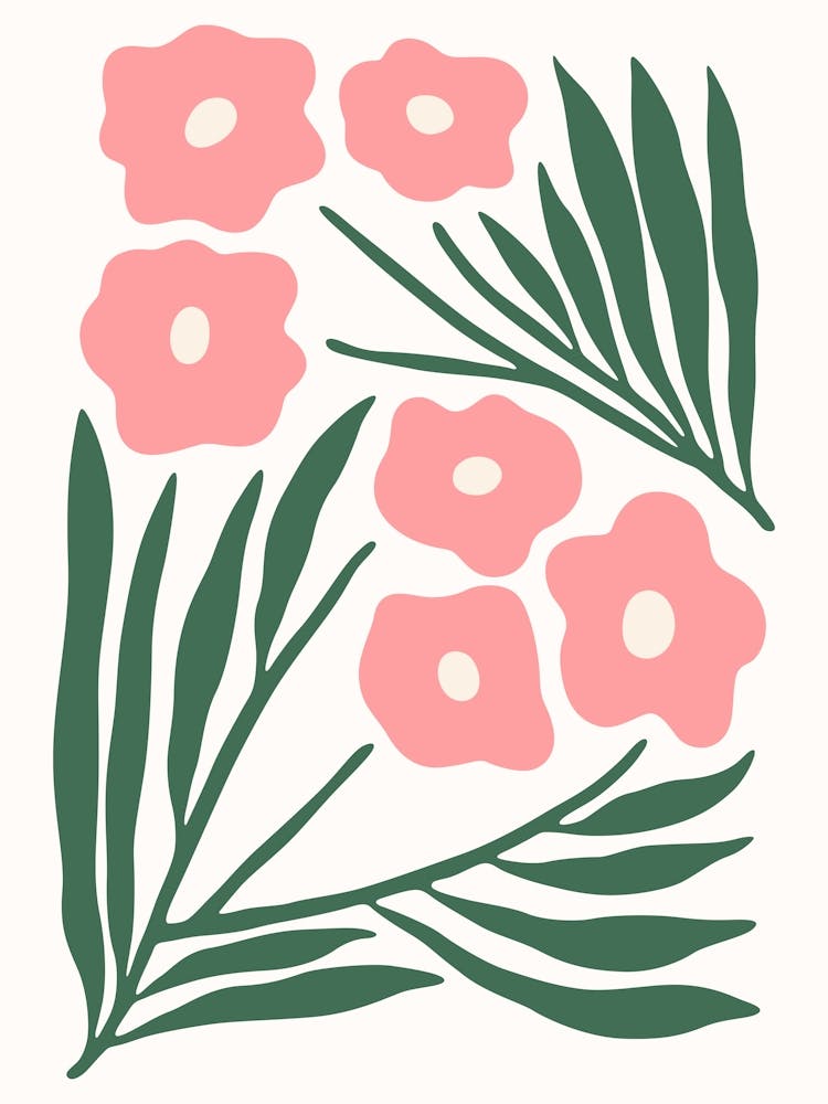 Rosa Blumen Poster