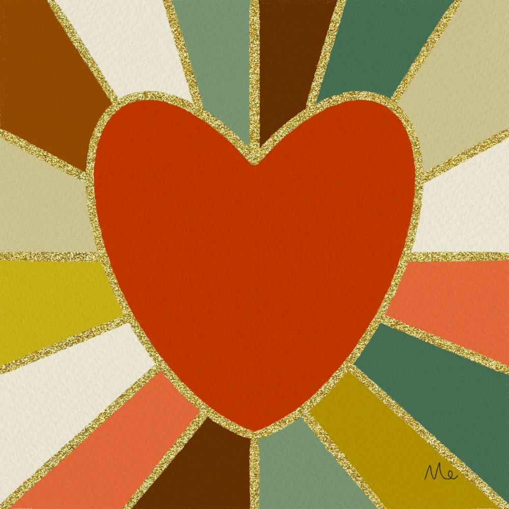Retro Heart Burst