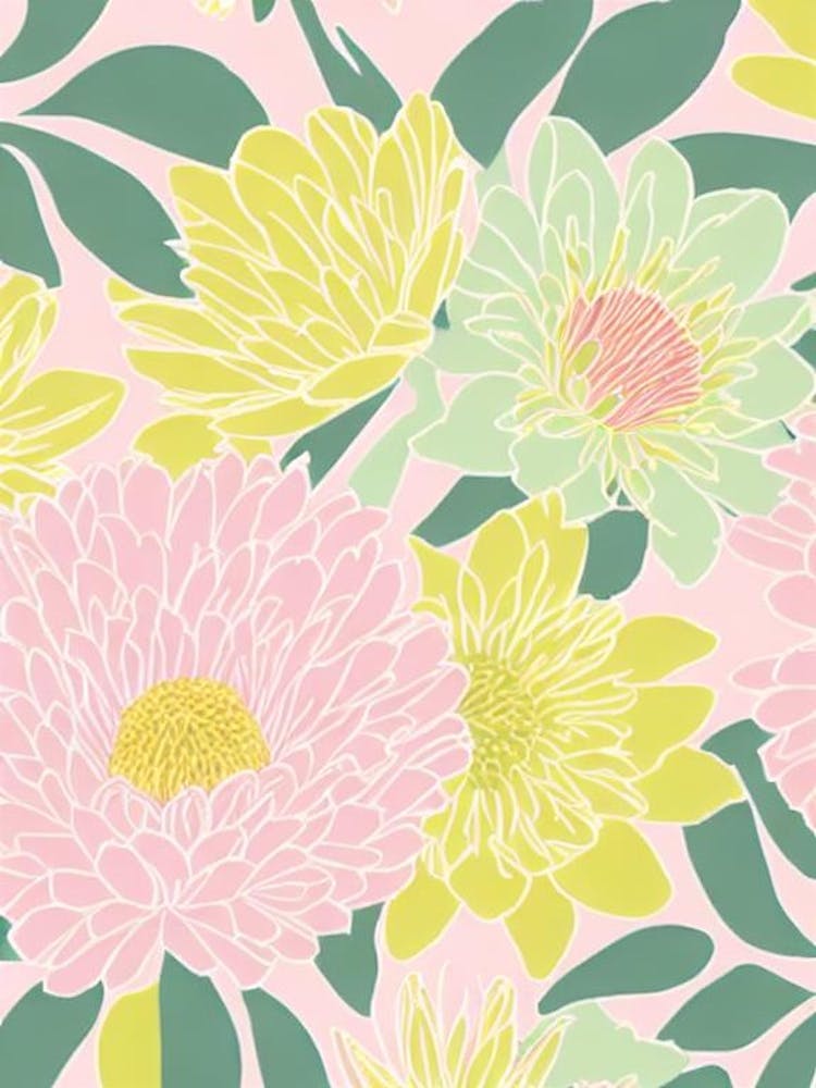 Proteas Pastel Floral 2 Flower