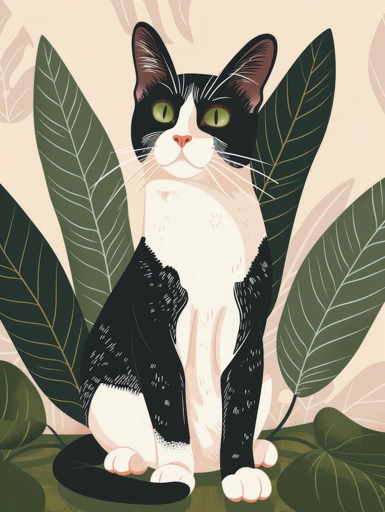 Black And White Cat 13