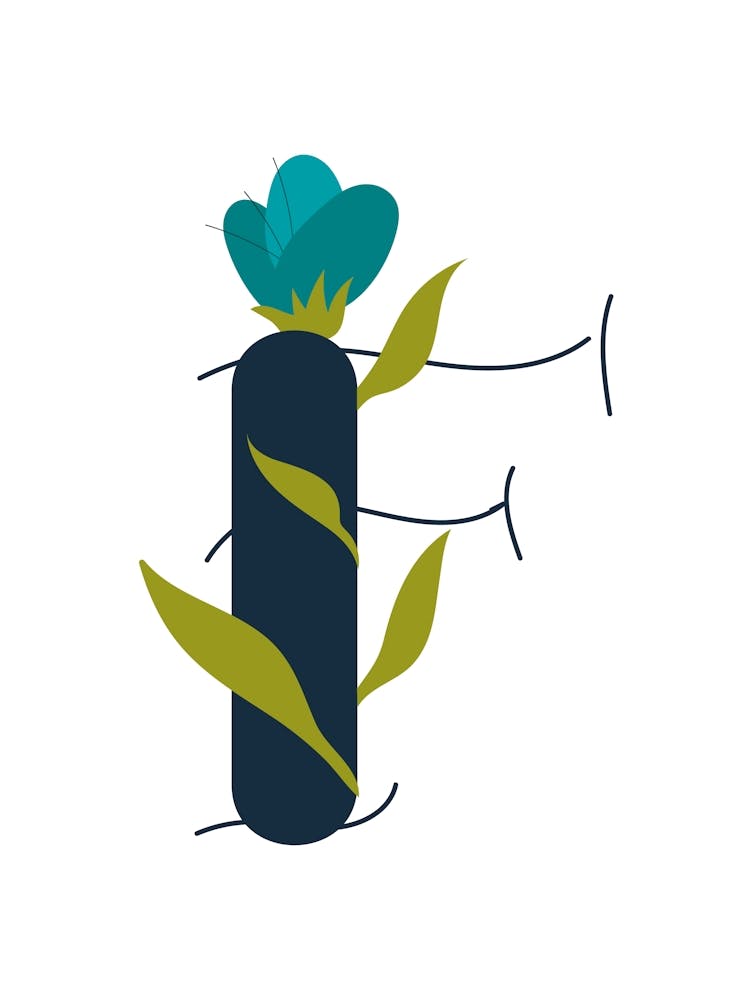 Living Room Floral Letters 06