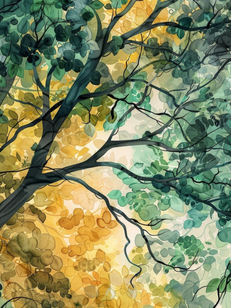 Watercolor Of A Tree