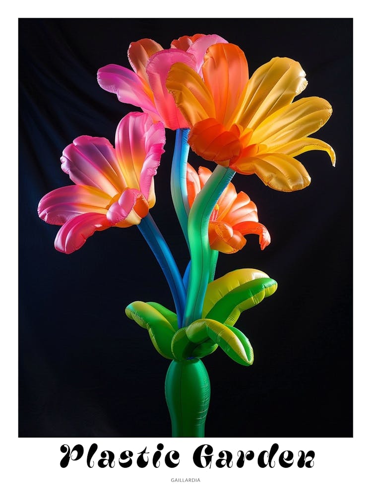 Bright Inflatable Flowers Poster Gaillardia 3