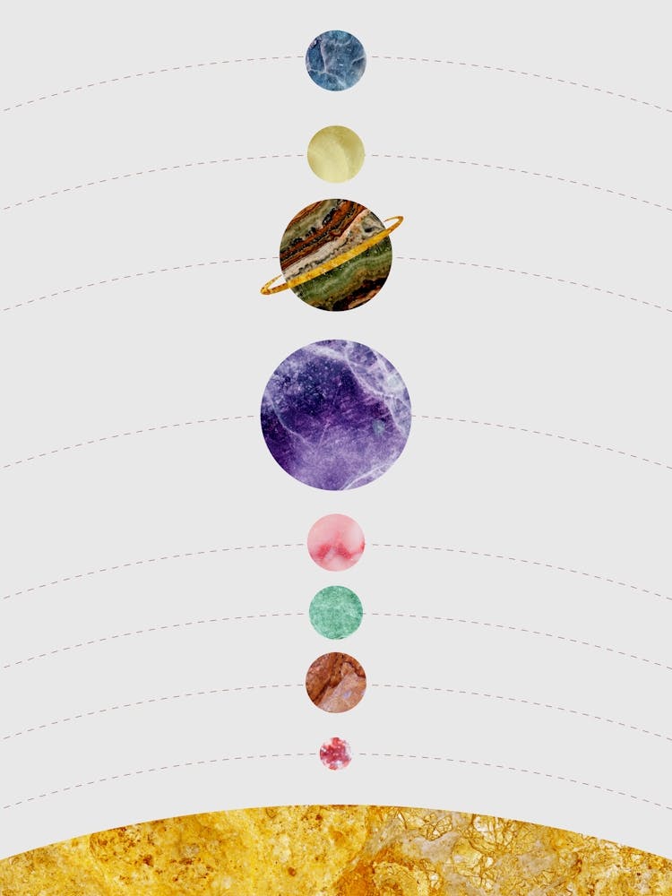 Astronomy Kids Room Print, Planet of Solar System Poster