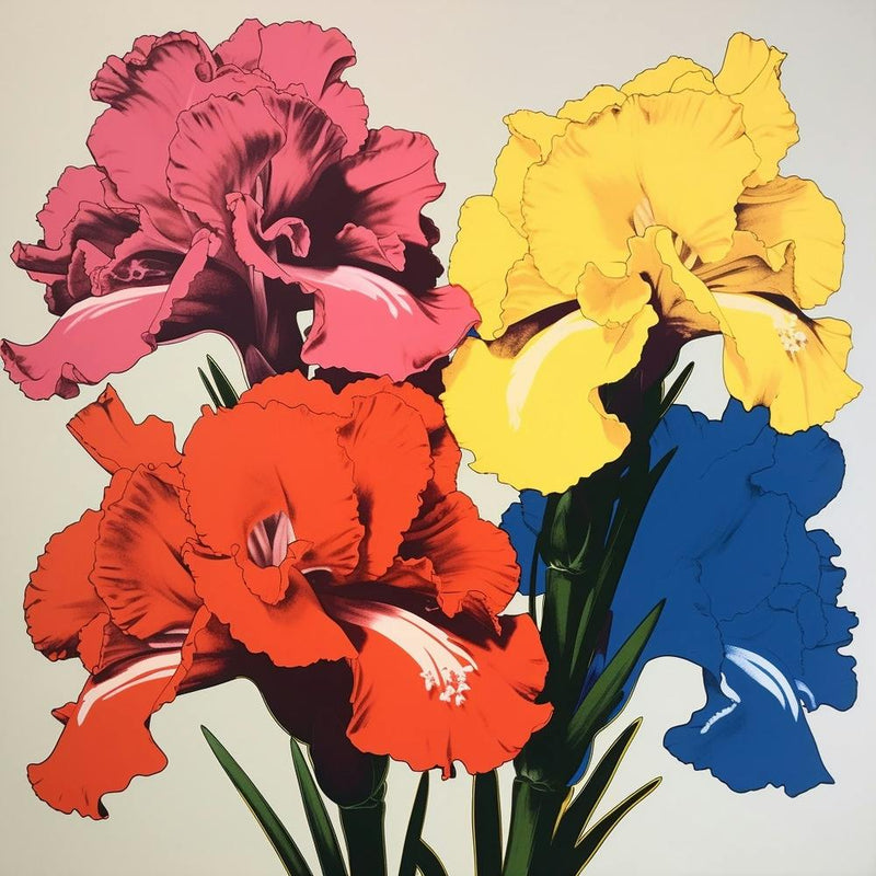 Gladiolus 4 Pop Art Illustration Square
