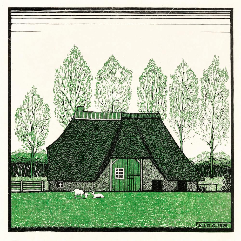 Farmhouse With Thatched Roof, Julie De Graag