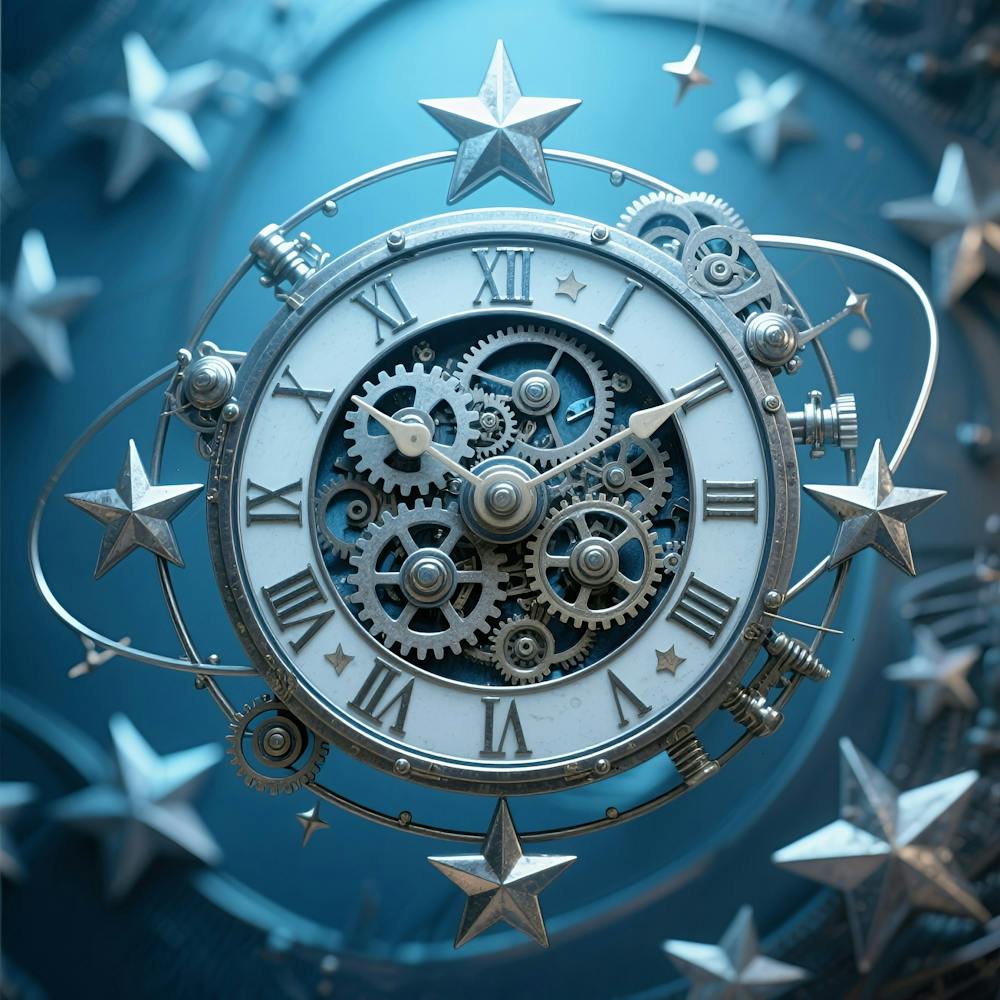 Clock With Stars