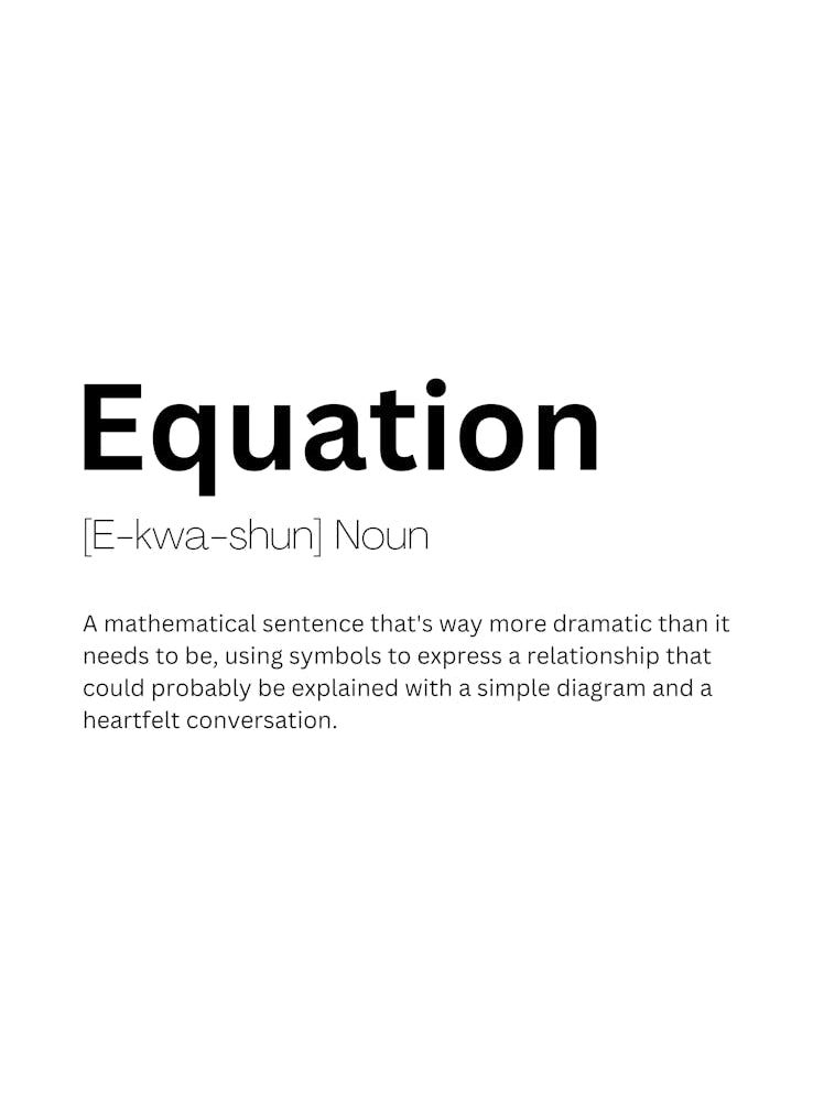 Equation Definition Meaning 1