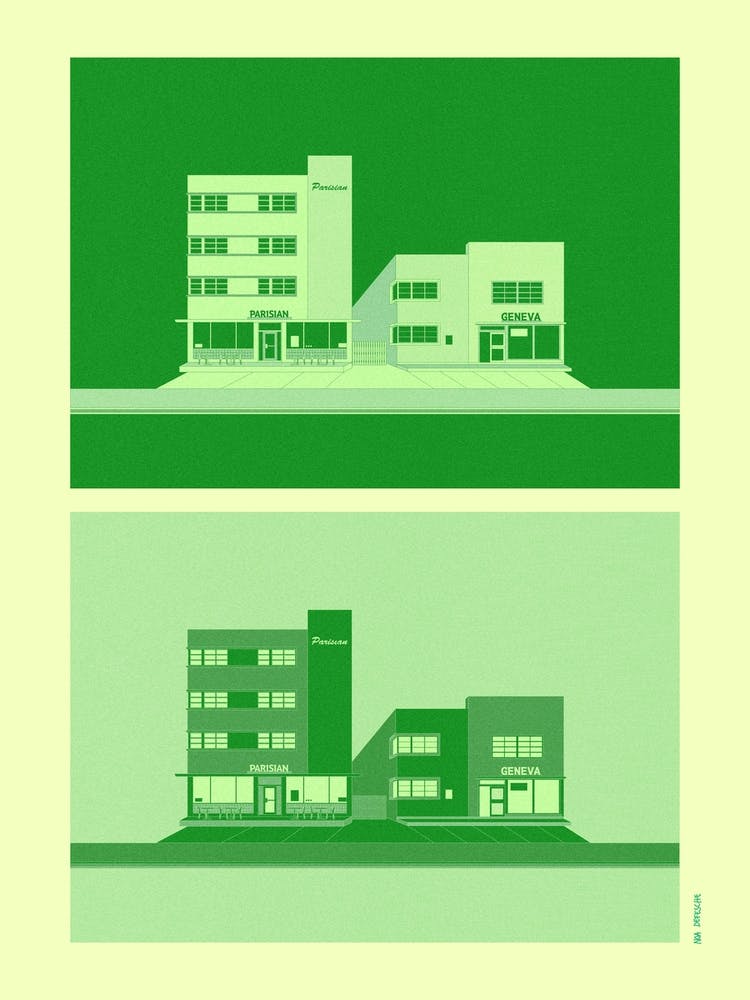 Geneva Architecture Illustration