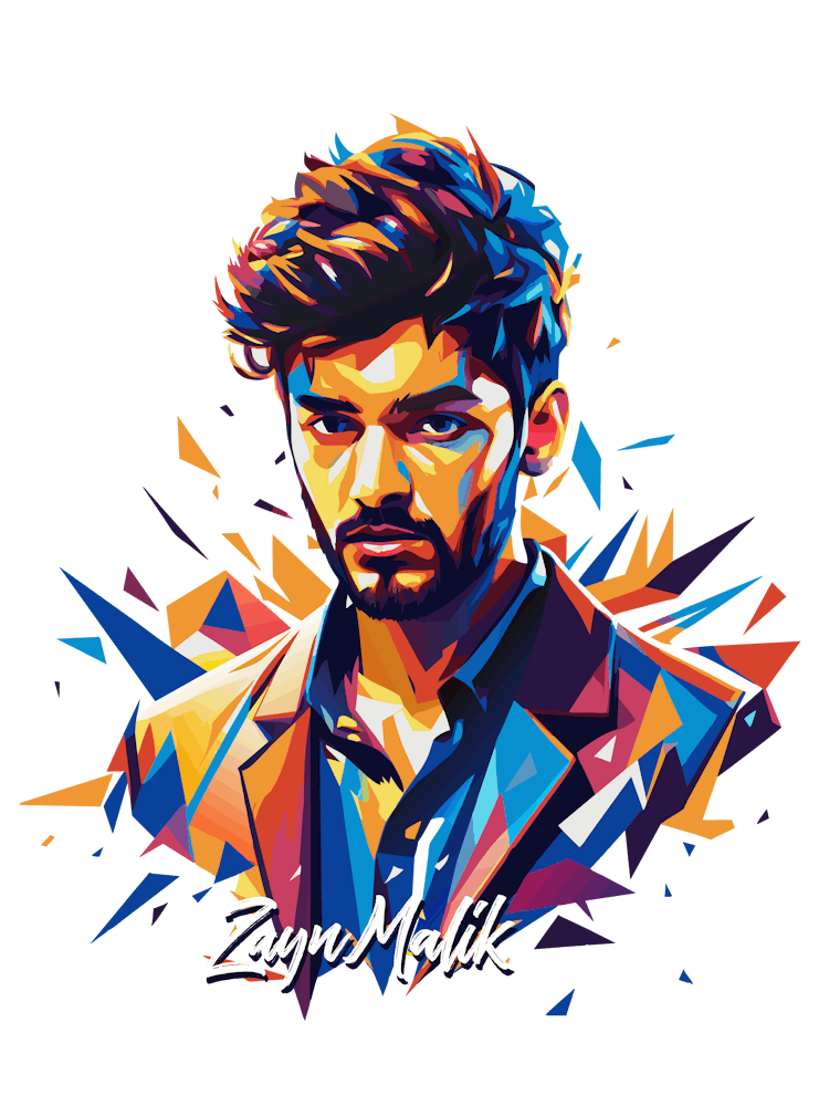 Zayn Malik One Direction 03 Portrait Music Icon WPAP Pop Art