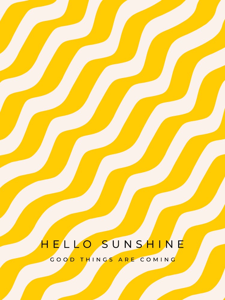 Good Things Are Coming - Yellow Retro Stripes