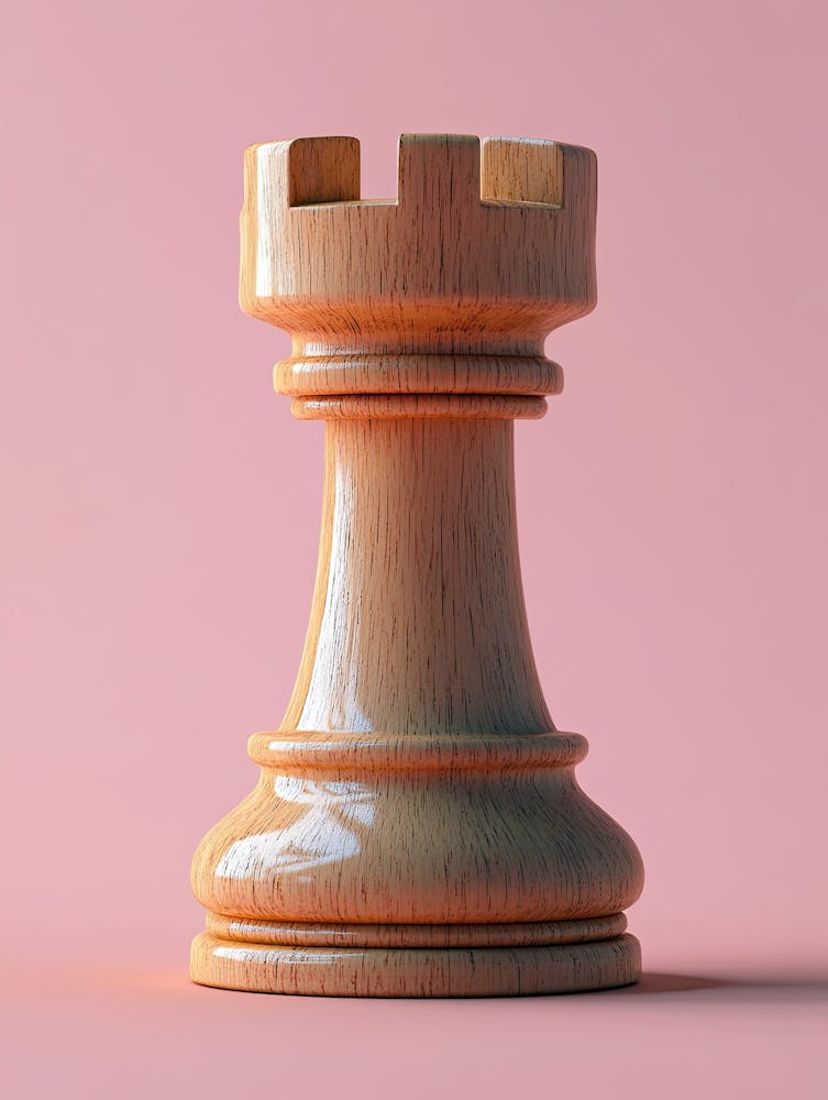 Chess Piece On Pink Background 2