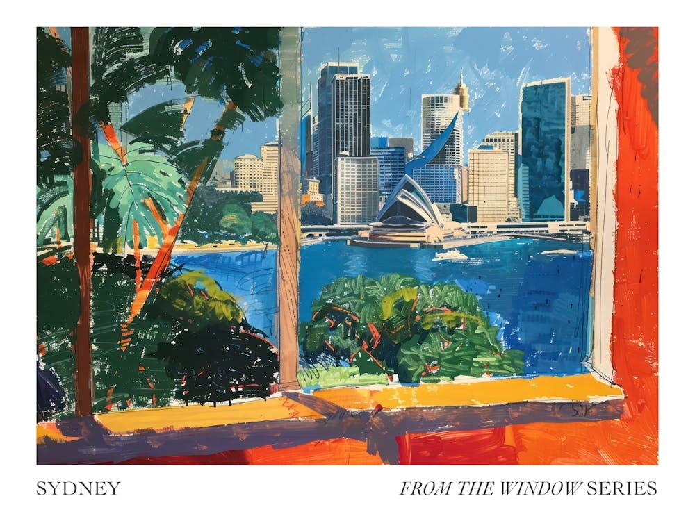 Sydney From The Window Series Poster Painting 3