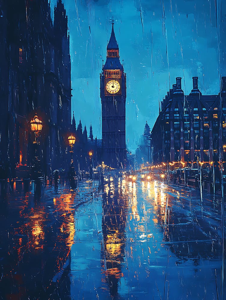 Big Ben In The Rain