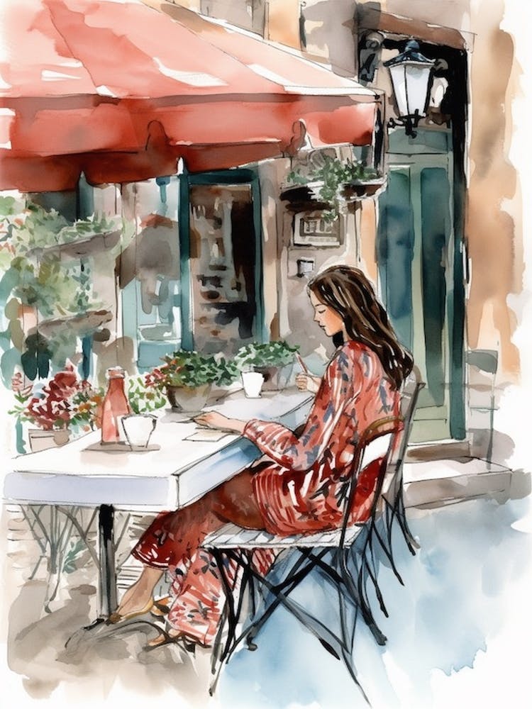 At A Cafe In Venice 2