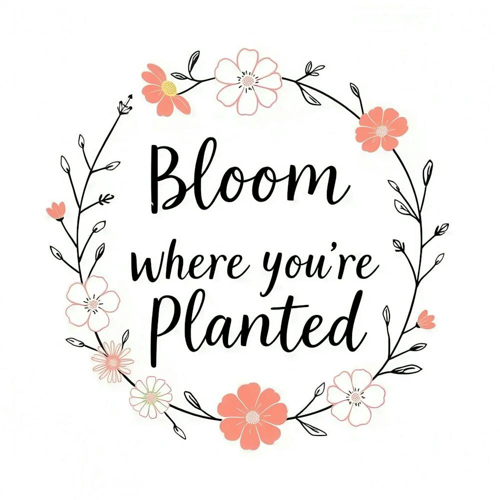 Bloom Where You'Re Planted