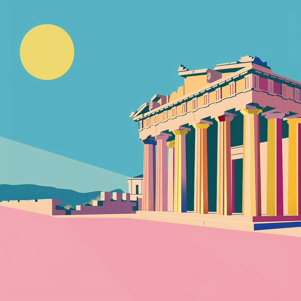 A Temple Of Olympian Zeus In Athens Minimal Illu 1720009190 1