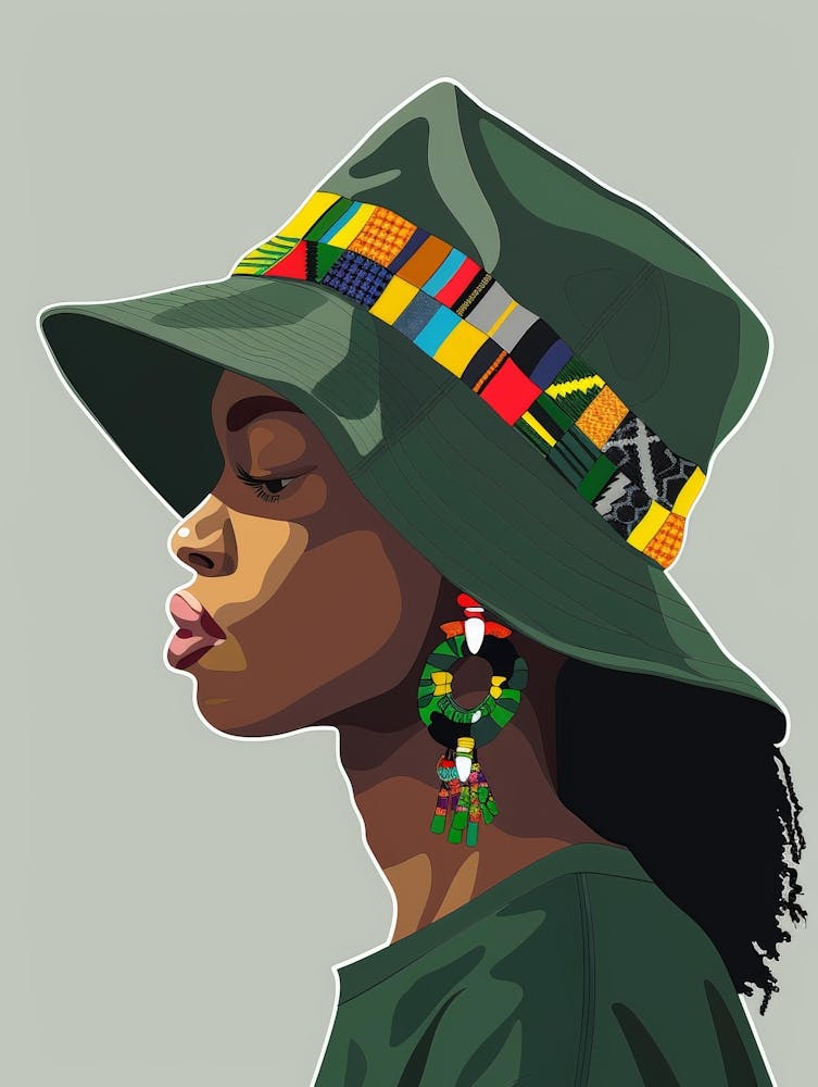 African Woman In Hat 10