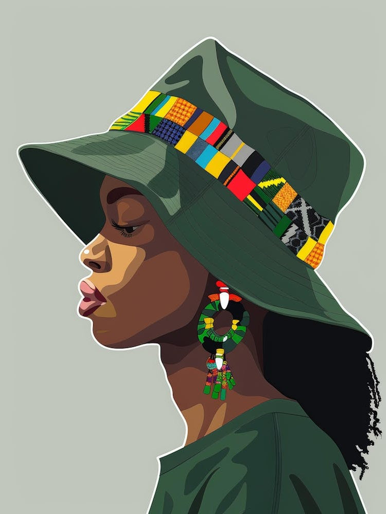 African Woman In Hat 10