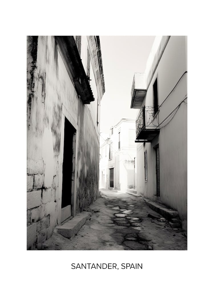 Poster Of Split, Croatia, Photography In Black And White 1