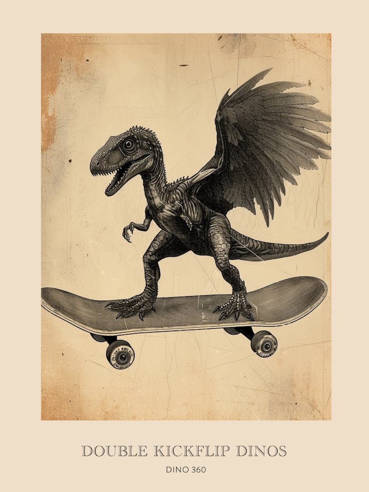 Dino 360 Vintage Dinosaur Poster 1