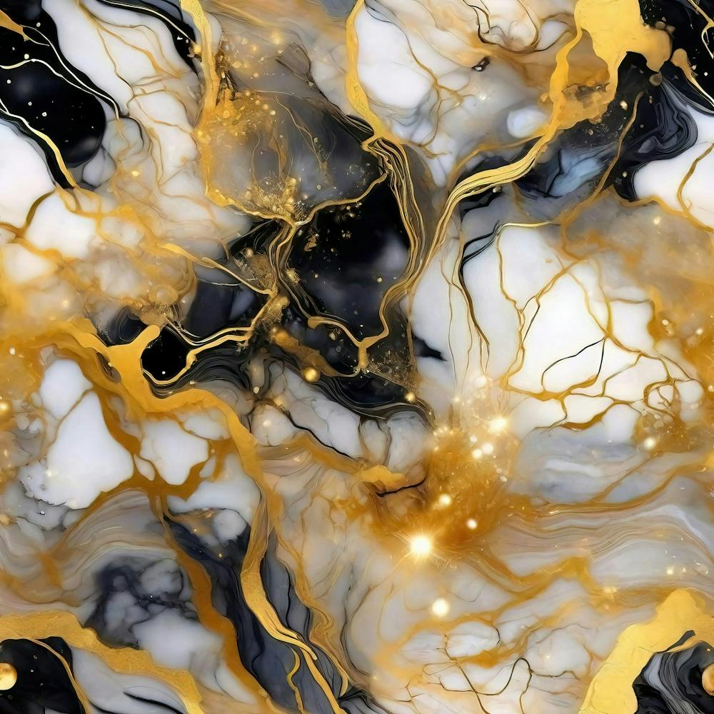 Gold And Black Marble