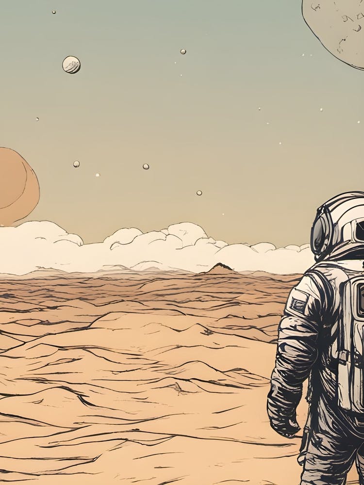 Astronaut On Mars