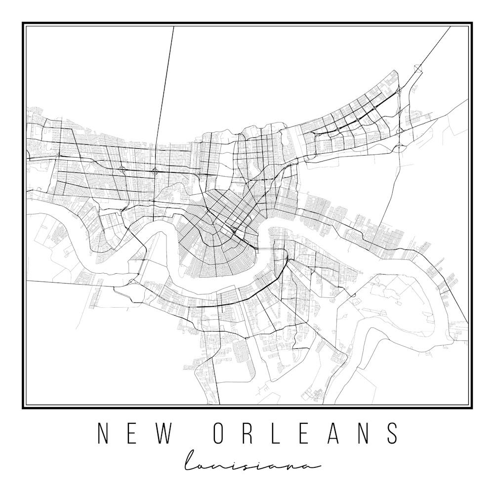 New Orleans Louisiana Street Map