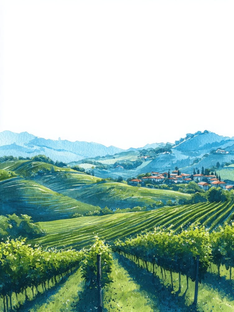 Aihrgdesign Peinture Aquarelle Isolée De Paysages Campagnards 1374f21b 58eb 485f Bafe F9cf880f065f 3