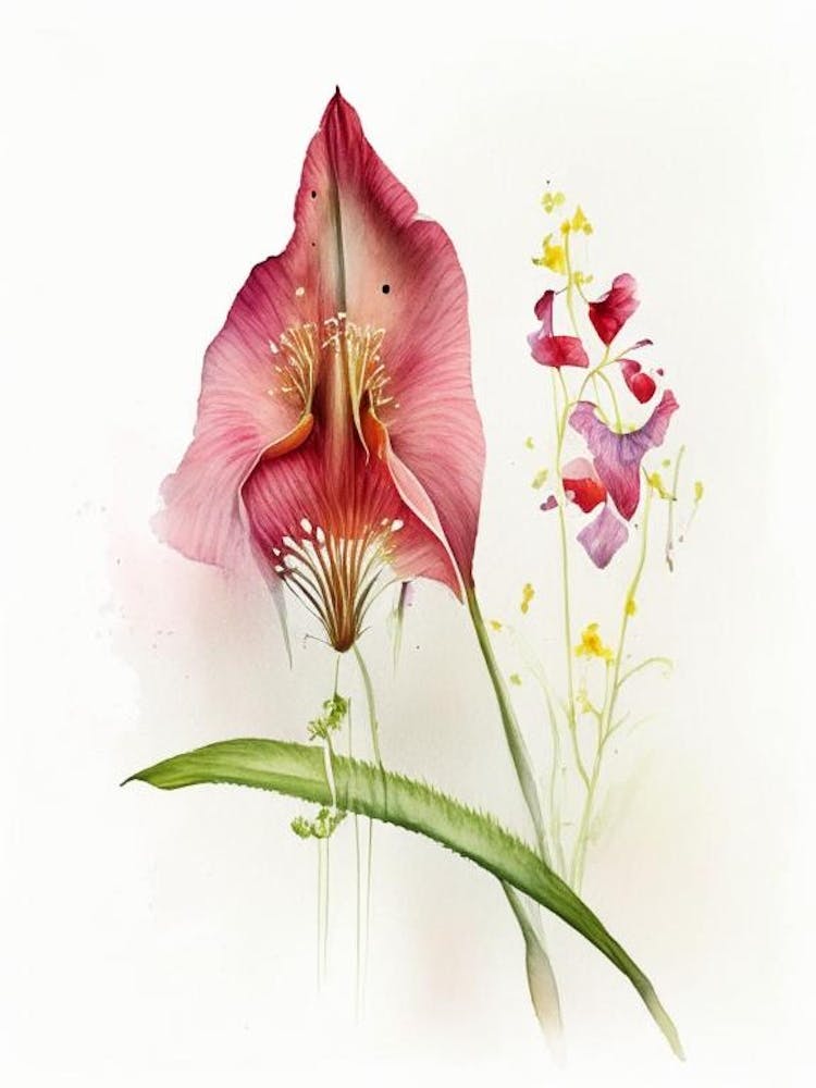 Arrowhead Wildflower Watercolour 1